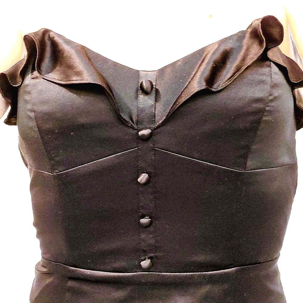 Betsy Johnson Black Silk Dress. Size 6